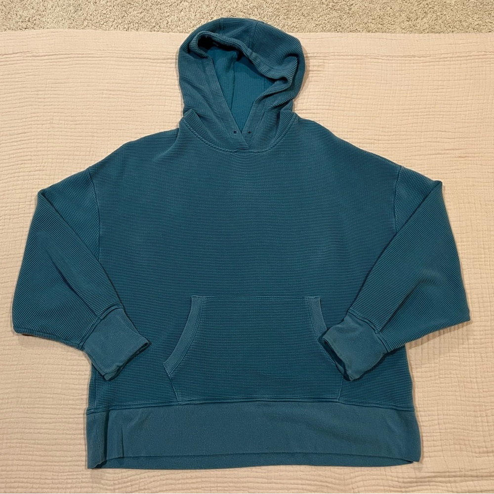 ATHLETA Plus Size Balance Waffle Hoodie Sweatshirt Size 1X - Picture 4 of 15